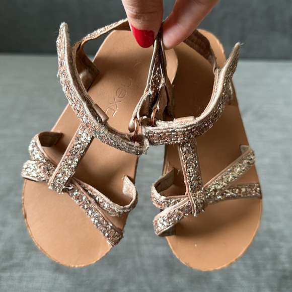 Beautiful Sparkly NEXT Blush Sandals - Picture 4 of 5